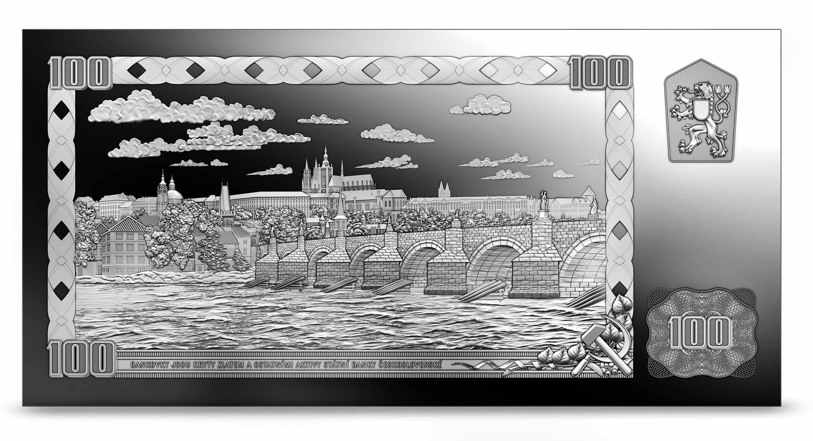 CZK 100 banknote (reverse)